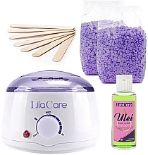 Fragrances, Perfumes, Cosmetics Hair Removal Set - Lila Rossa Lila Care (prowax/1pcs + spatula/10pcs + wax/2*500g + oil/60ml)