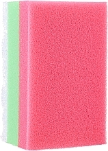 Fragrances, Perfumes, Cosmetics Rectangular Bath Sponge, Pink & Green - Ewimark