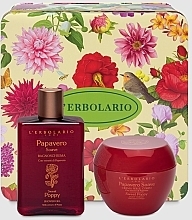 Set - L'Erbolario Beauty Secrets Duo Sweet Poppy (sh/gel/250ml + b/cr/200ml) — photo N3