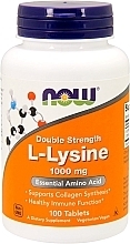 Amino Acid "L-Lysine", 1000mg - Now Foods L-Lysine Tablets — photo N1