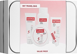 Set - Satina Cream Set (b/cr/150ml + b/lot/200ml + h/cr/100ml + cr/75/ml + lip/balm/4.8g + bag) — photo N1
