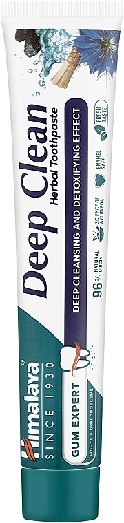 Deep Cleansing Herbal Toothpaste with Activated Carbon - Himalaya Gum Expert Deep Clean Herbal Toothpaste — photo N1