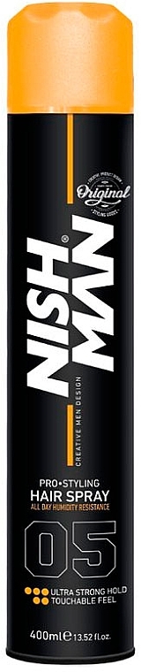 Ultra Strong Hold Hair Spray - Nishman Hair Spray Ultra Strong №05 — photo N1