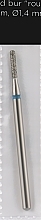 Fragrances, Perfumes, Cosmetics Diamond Nail File Drill Bit, rounded cylinder, L-8 mm, 1.4 mm, blue - Head The Beauty Tools