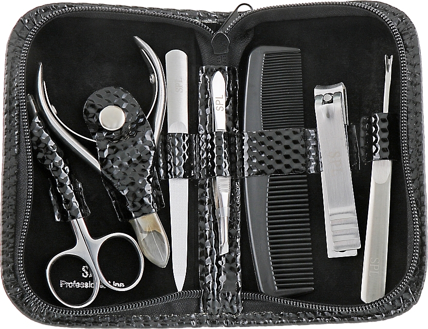 Manicure Set, 7 tools, black, 77201AI - SPL — photo N2