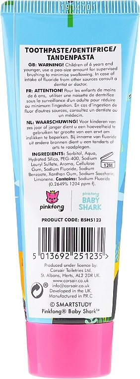 Kids Toothpaste - Pinkfong Baby Shark Toothpaste  — photo N2