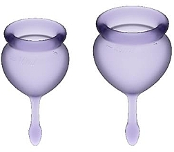 Fragrances, Perfumes, Cosmetics Menstrual Cups, Purple (2pcs) - Satisfyer Feel Good Menstrual Cups