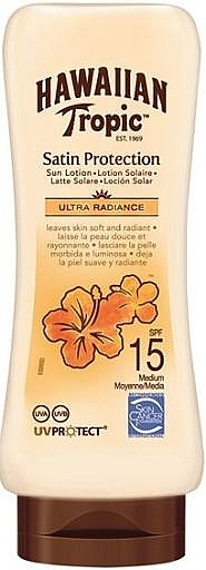 Sunscreen Body Lotion - Hawaiian Tropic Satin Protection Sun Lotion SPF 15 — photo N1