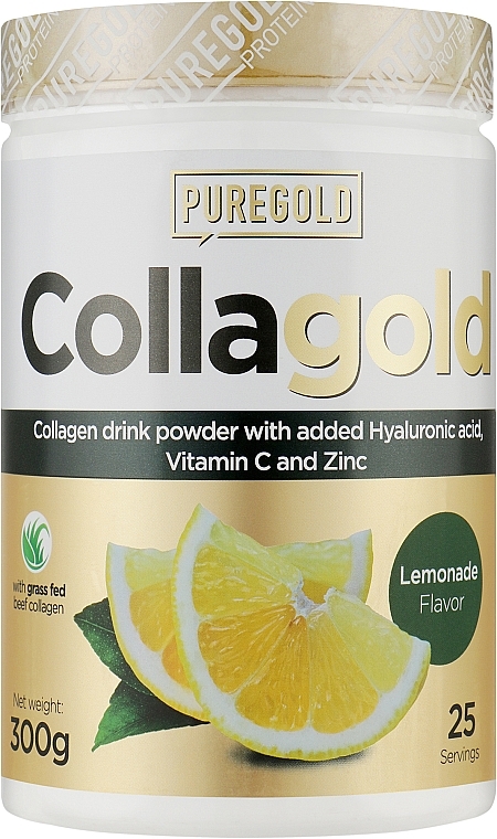 Lemonade Flavored Collagen + Hyaluronic Acid, Vitamin C and Zinc - PureGold CollaGold Lemonade — photo N1