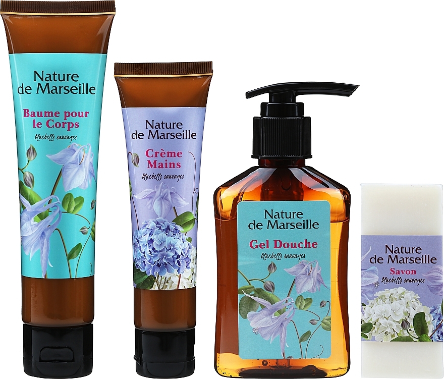 Wild Bellflower Set - Nature de Marseille (b/balm/150ml + h/cr/60ml + sh/gel/100ml + soap/90g) — photo N2