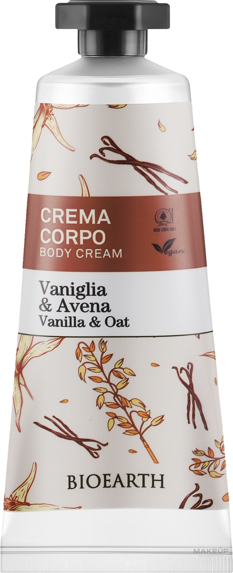 バニラ＆オーツ ボディ クリーム - Bioearth Family Vanilla & Oat Body Cream	 — photo 75 ml