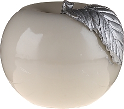 Fragrances, Perfumes, Cosmetics Decorative Candle Apple Varnished Grey Ball, 10 cm - Artman