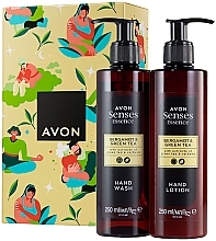 Bergamot & Green Tea Set - Avon Senses Essence Duo Gift Set Bergamot & Green Tea (h/wash/250ml + h/lot/250ml) — photo N1