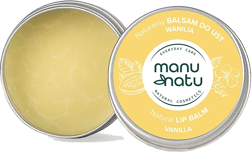 GIFT! Vanilla Lip Balm - Manu Natu Natural Vanilla Lip Balm — photo N1