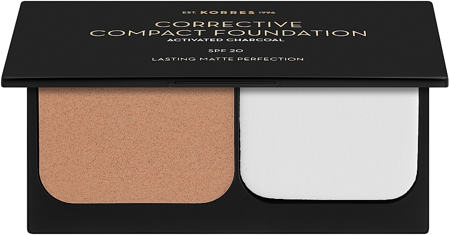 Compact Foundation - Korres Activated Charcoal Corrective Compact Foundation — photo N2