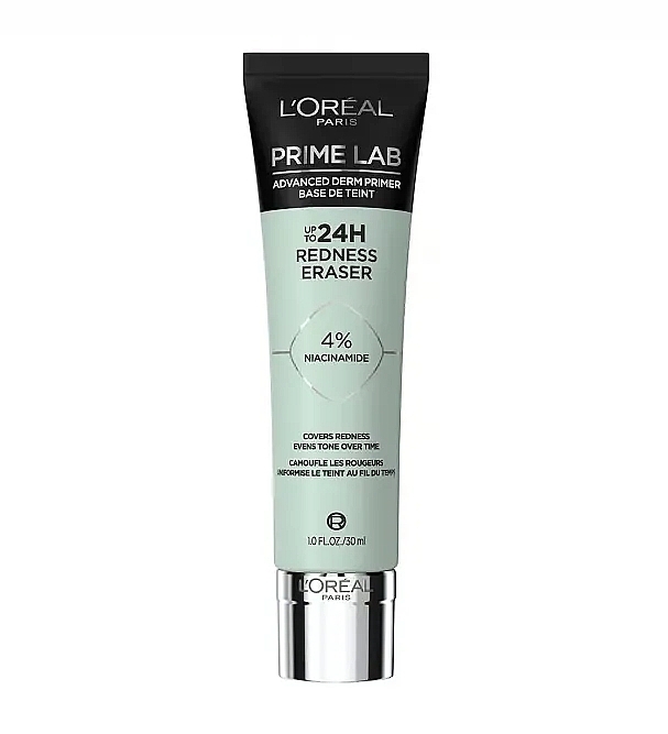 Face Primer - L'Oreal Prime Lab 24H Redness Eraser — photo N1