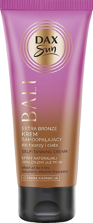 Face & Body Self Tan "Bali" - Dax Sun Bali Extra Bronze Self-Tanning Cream — photo N9