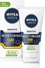 Men Face Cream for Sensitive Skin - Nivea Men Sensitive Facial Cream SPF15 — photo N2