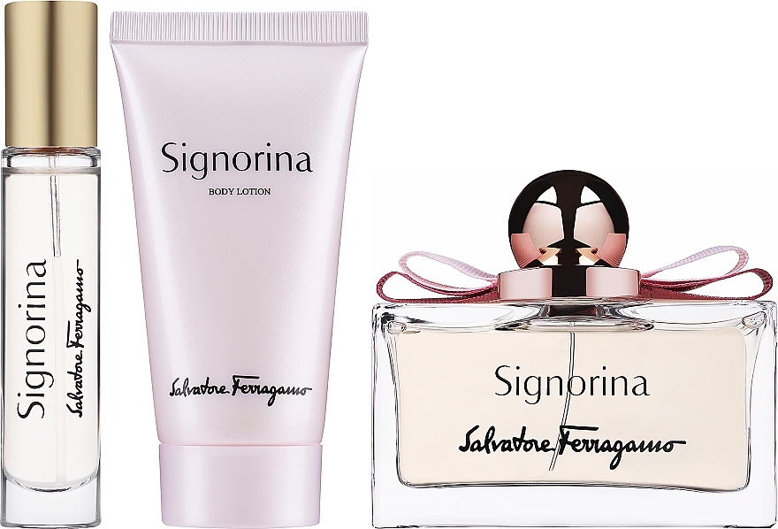 Salvatore Ferragamo Signorina - Set (b/lot/50 ml+EDP/100ml+EDP/10ml) — photo N1