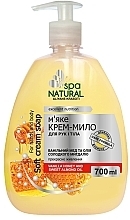 Fragrances, Perfumes, Cosmetics Soft Hand & Body Cream Soap "Honey & Almond" - Natural Spa