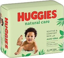 Baby Wet Wipes "Natural Care", 4x56 pcs - Huggies — photo N3