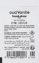 GIFT! Franck Olivier Oud Vanille - Eau de Parfum — photo N2