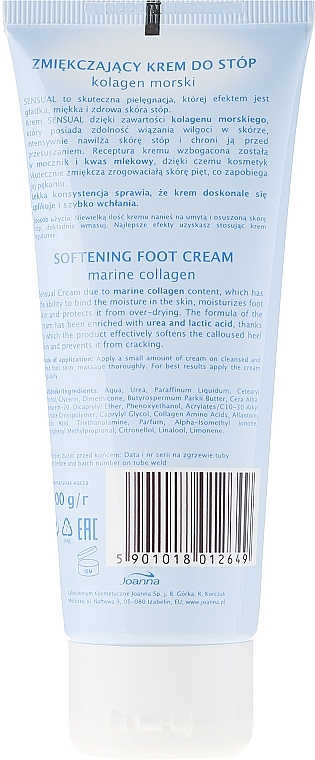 Foot Cream "Marine Collagen" - Joanna Sensual Cream — photo N4