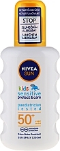 Fragrances, Perfumes, Cosmetics Sunscreen Body Spray - Nivea Sun Kids Sensitive Protect & Care Sun Spray SPF 50+