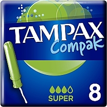 Fragrances, Perfumes, Cosmetics Tampons with Applicator, 8 pcs - Tampax Compak Super Single