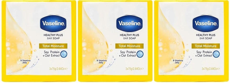 バー ソープ - Vaseline Healthy Plus Bar Total Moisture Bar Soap — photo N1