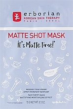 Fragrances, Perfumes, Cosmetics Mattifying Facial Sheet Mask - Erborian Matte Shot Mask