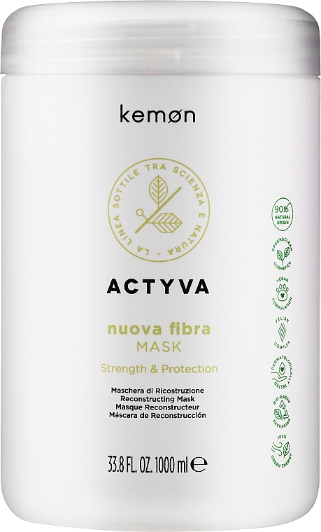 Weak & Damaged Hair Mask - Kemon Actyva Nuova Fibra Mask — photo N3