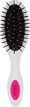 Fragrances, Perfumes, Cosmetics Massage Hair Brush, HB-02-10, small oval, white-pink - Beauty LUXURY