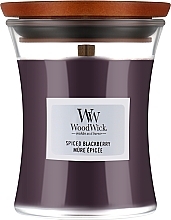 Scented Candle in Glass - WoodWick Hourglass Candle Spiced Blackberry — photo N4