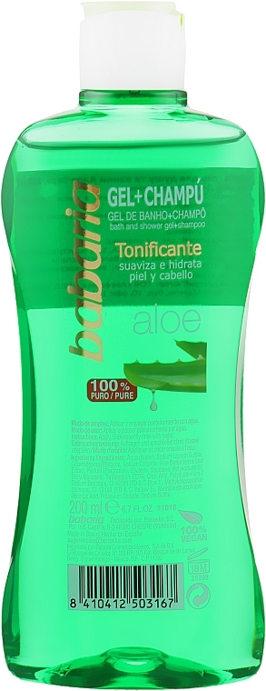 Aloe Vera Shower & Bath Gel - Babaria Aloe Vera Bath And Shower Gel+Shampoo — photo N1