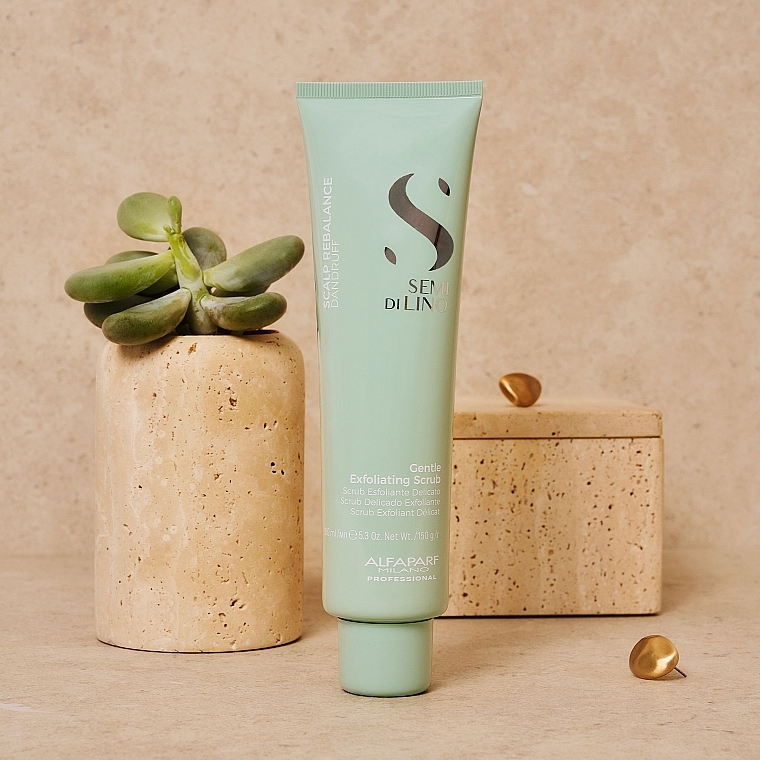 Scalp Scrub - Alfaparf Semi Di Lino Scalp Rebalance Gentle Exfoliating Scrub — photo N5