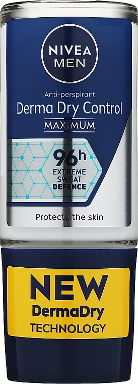 Men Roll-On Deodorant - Nivea Men Derma Dry Control Maximum Antiperspirant — photo N8
