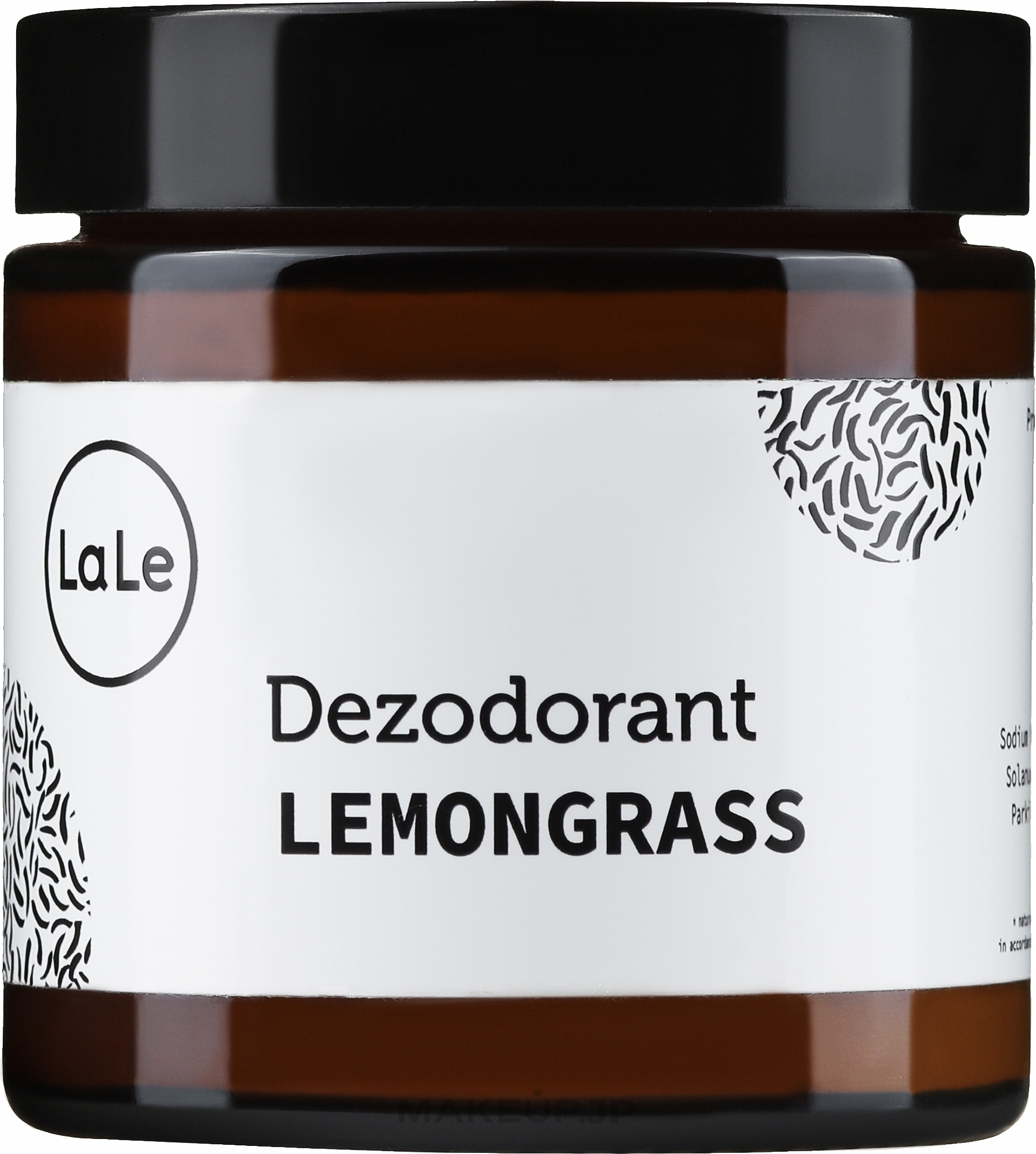 Lemongrass Oil Deodorant Cream, glass - La-Le Cream Deodorant — photo 120 ml