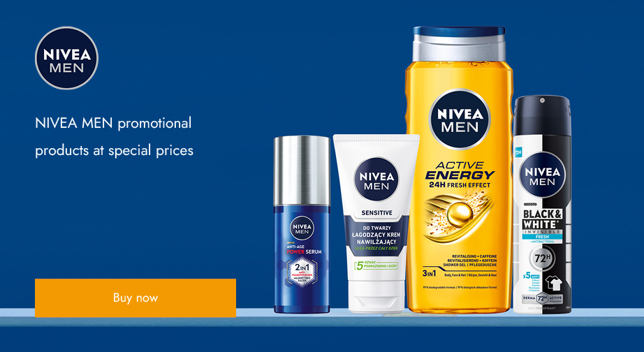 Discounts on NIVEA MEN promotional range. Prices on the site already include a discount