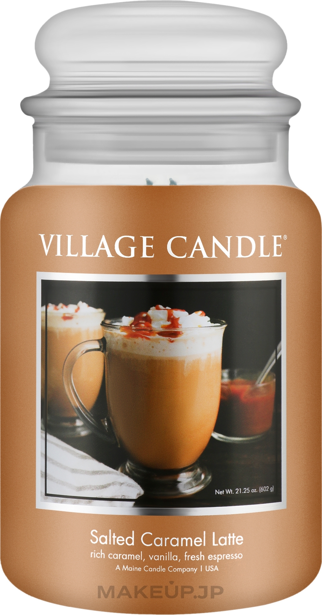 Scented Candle in Jar "Salty Caramel Latte" - Village Candle Salted Caramel Latte — photo 602 g