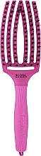 Fragrances, Perfumes, Cosmetics Curved Blow-Out Hair Brush, pink - Olivia Garden Fingerbrush Think Pink 2022 Bright Pink