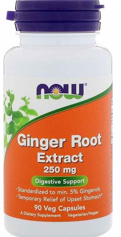 Capsules "Ginger Root Extract", 250mg - Now Foods Ginger Root Extract 250mg — photo N1
