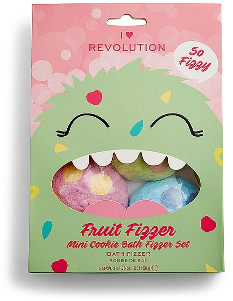 Set 'Fruit Cookie' - I Heart Revolution Fruity Cookie Fizzer Set (fizzer/3x50g) — photo N1