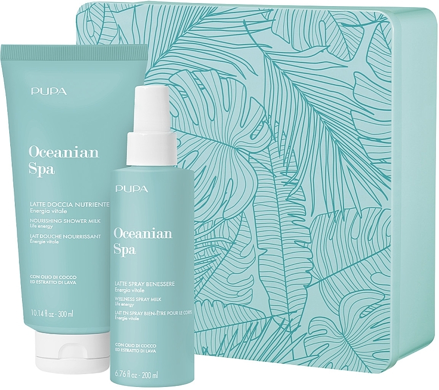 Set - Pupa Ocean Spa Kit 2 2023 (b/milk/spray/200 ml + sh/milk/300 ml + box) — photo N1