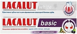 Fragrances, Perfumes, Cosmetics Set - Lacalut Basic + White (t/paste/75ml + t/paste/75ml)