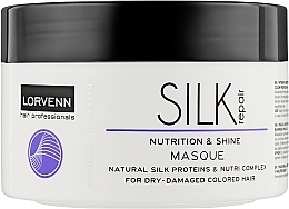 Fragrances, Perfumes, Cosmetics Intensive Reconstructing Silk Protein Mask for Dry, Damaged & Colored Hair - Lorvenn Silk Repair Nutrition & Shine Mask