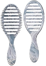 Fragrances, Perfumes, Cosmetics Hair Brush, silver - The Wet Brush Wet Brush Speed Dry Hair Brush Metallic Marble Silver