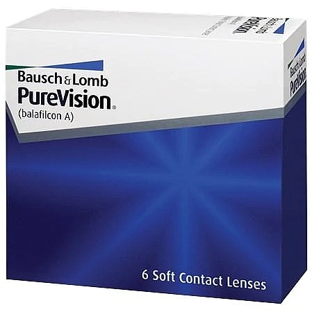 Contact Lenses, curvature 8.3mm, 6 pcs - Bausch & Lomb PureVision — photo N1