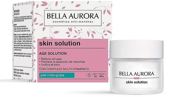 Moisturizing Cream for Oily & Combination Skin - Bella Aurora Skin Solution Age Solution Oil/Combination Skin — photo N1