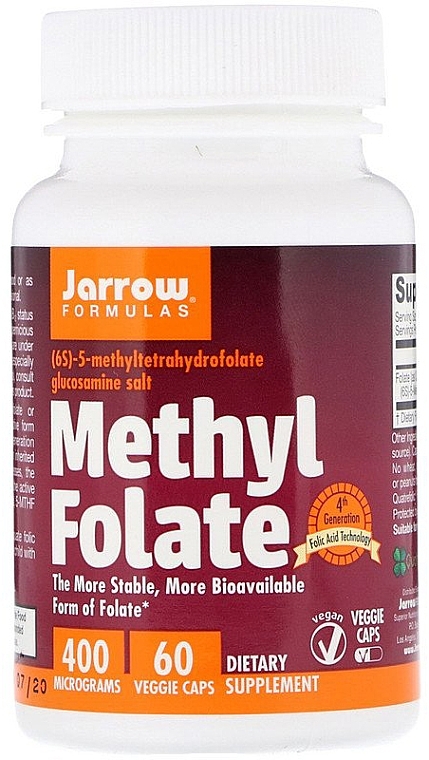 Methyl Folate, 400 mcg - Jarrow Formulas Methyl Folate, 400 mcg — photo N3